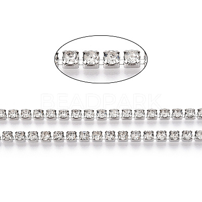 Iron Rhinestone Strass Chains CH-YW0003-01C-NF-1