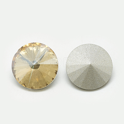 Pointed Back Glass Rhinestone Cabochons RGLA-T086-18mm-06-1