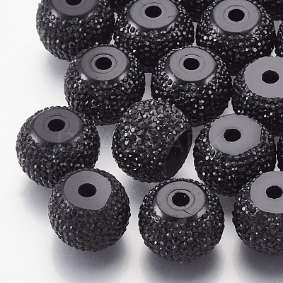 Resin Rhinestone Beads RESI-T020-02F-01-1