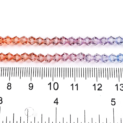 Gradient Color Baking Paint Glass Bead Strands X1-DGLA-A039-T6mm-A015-1