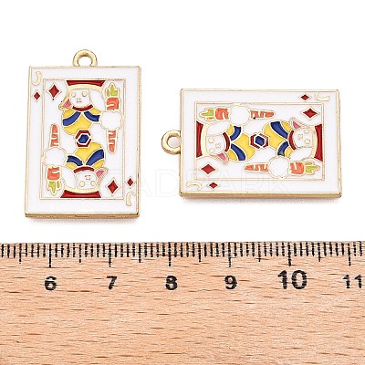Rack Plating Alloy Enamel Pendants LS-ENAM-N056-392A-KCG-1