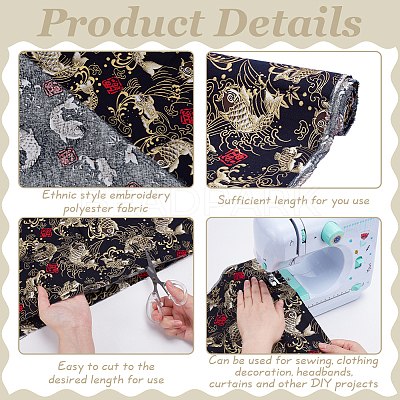 Japanese Style Cotton Fabric DIY-WH0504-797A-1