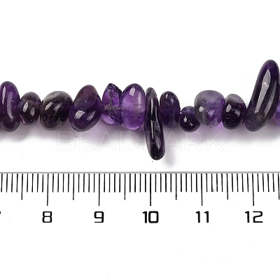 Natural Amethyst Chip Beads Strands G-L607-A01-01-1