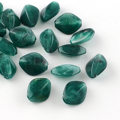 Rhombus Imitation Gemstone Acrylic Beads X-OACR-R037A-M-1