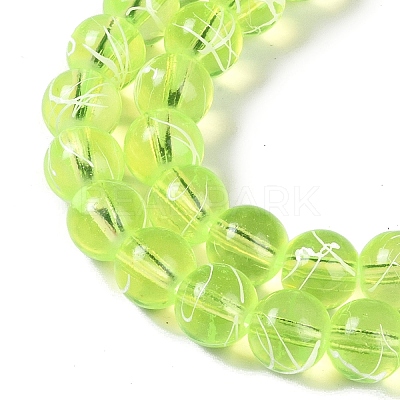 Drawbench Transparent Glass Beads Strands GLAD-Q012-8mm-07-1