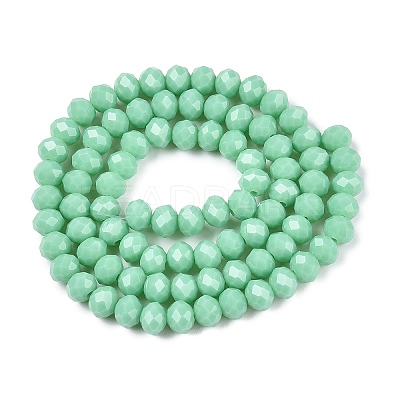 Opaque Solid Color Imitation Jade Glass Beads Strands LS-EGLA-A044-P6mm-D14-1