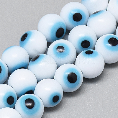 Handmade Lampwork Evil Eye Beads Strands 