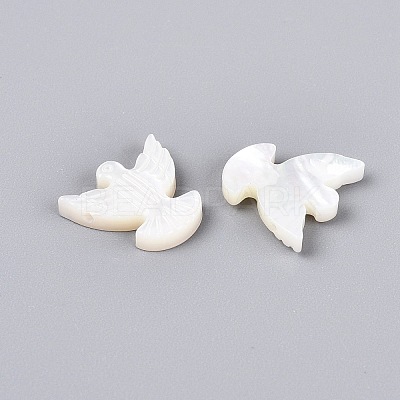 Natural White Shell Carved Pendants SHEL-Q028-07-1