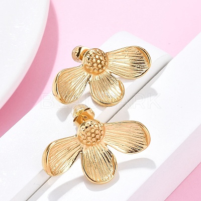 304 Stainless Steel Stud Earrings For Women EJEW-B114-05G-1
