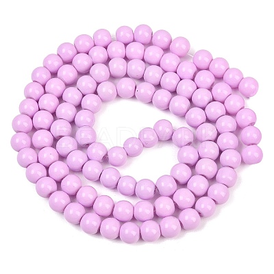 Painted Glass Bead Strands LS-DGLA-S071-8mm-B38-1-1
