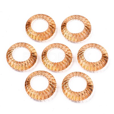 Transparent Acrylic Finger Rings LS-RJEW-T010-05G-1