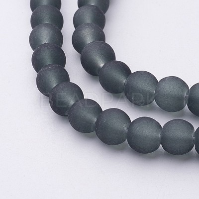 Baking Paint Transparent Glass Bead Strands X-GLAA-S031-8mm-12-1