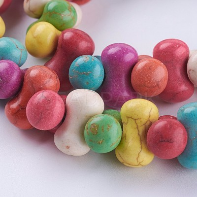 Synthetic Turquoise Beads Strands G-P347-15-1