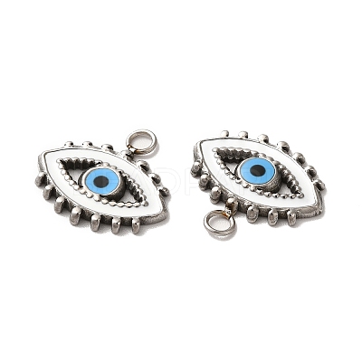304 Stainless Steel Enamel Pendants STAS-A080-18P-1