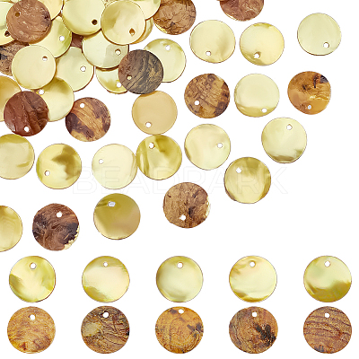 160Pcs Dyed Natural Akoya Shell Pendants SHEL-BC0001-042-1