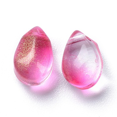 Transparent Glass Charms GGLA-M004-05B-04-1
