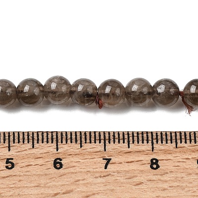 Natural Smoky Quartz Beads Strands X-G-B167-A09-6mm-1