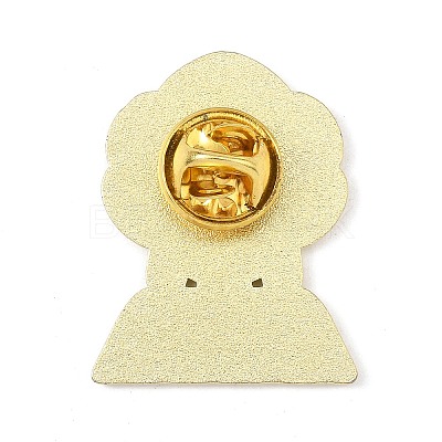 Ethnic Folk Girl Enamel Pins AL-Z002-01G-01-1