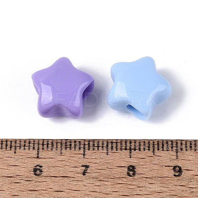 Opaque Plastic European Beads KY-N025-18-1