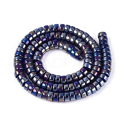 AB Color Plated Opaque Glass Beads Strands GLAA-T026-3x6mm-P09-1