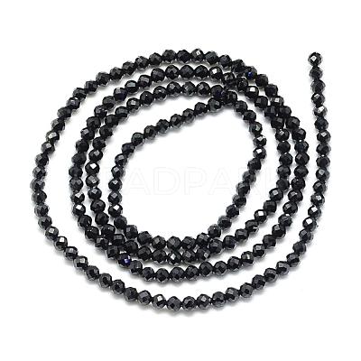 Natural Black Spinel Beads Strands G-S152-01-2mm-1
