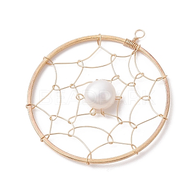 Natural Cultured Freshwater Pearl Pendants PALLOY-JF02653-03-1