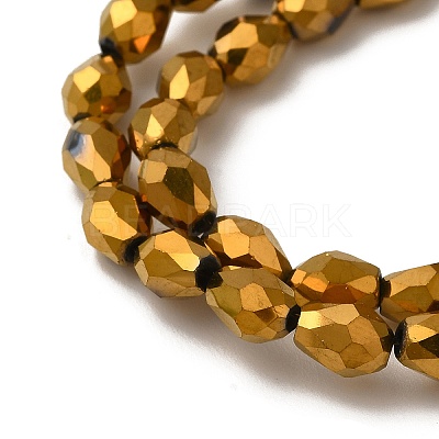 Electroplate Glass Beads Strands EGLA-D017-7x5mm-3-1
