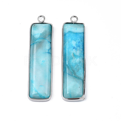 Natural Agate Pendants G-S359-386F-1