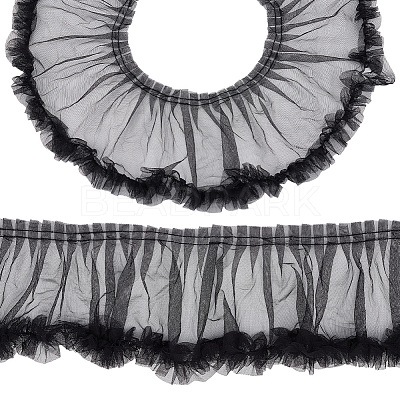 2Yards Polyester Pleated Lace Trim OCOR-CY0003-23A-1