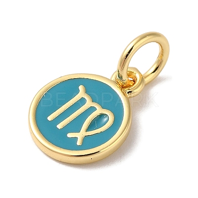 Real 18K Gold Plated Brass Enamel Charms KK-L216-001G-L05-1