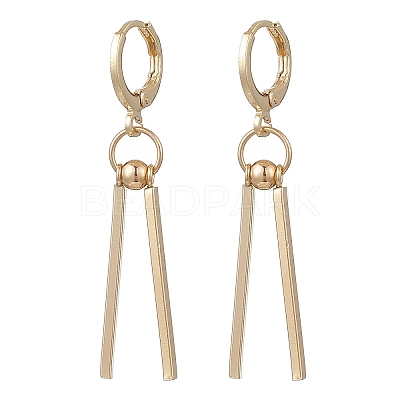 304 Stainless Steel Round with Stick Leverback Earrings EJEW-JE06827-1