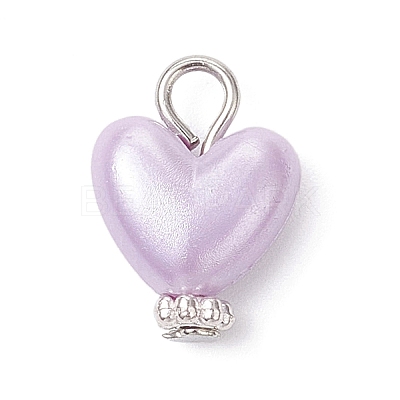 Imitation Shell & Pearl Acrylic Pendants PALLOY-JF04518-01-1