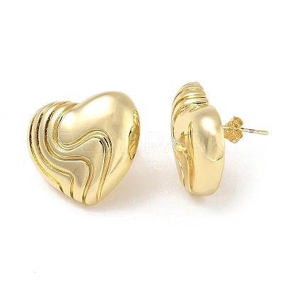 Brass Stud Earrings for Women KK-CBAD851-31G-1