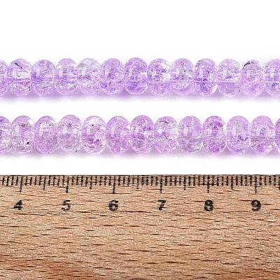 Crackle Transparent Glass Beads Strands GLAA-N069-02A-07-1