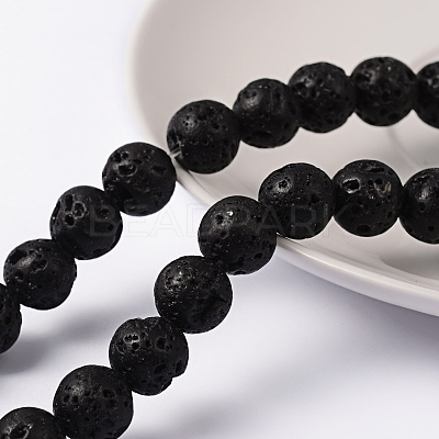 Natural Lava Rock Beads Strands X-g434-9-1