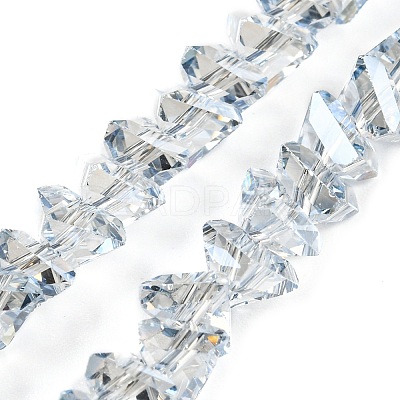 Electroplate Transparent Glass Beads Strands EGLA-P052-02A-PL01-1
