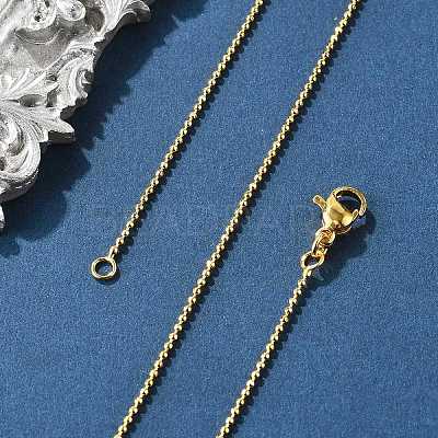 Brass Ball Chain Necklaces MAK-L009-06G-1