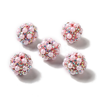 Polymer Clay Rhinestone Beads RGLA-D050-01H-1