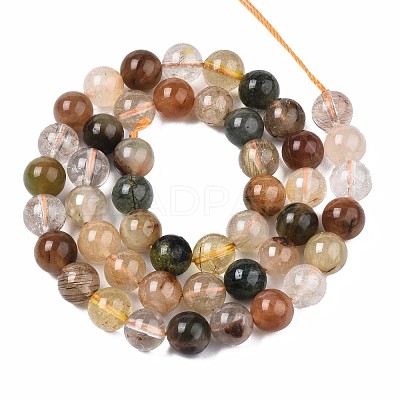 Natural Rutilated Quartz Beads Strands G-R465-24B-1