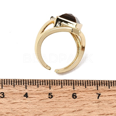 Brass Micro Pave Cubic Zirconia Cuff Rings for Women GG-CBA7610-11G-1