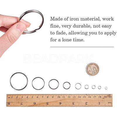 Iron Double Loops Jump Rings Split Rings and Iron Split Key Rings PH-IFIN-G079-05P-1