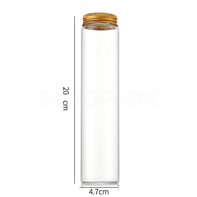 Column Glass Screw Top Bead Storage Tubes CON-WH0086-094J-02-1