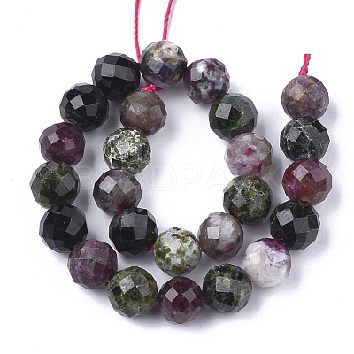 Natural Multicolor Tourmaline Beads Strands G-S345-8mm-001-1