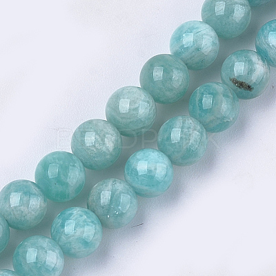 Natural Amazonite Beads Strands X-G-S333-8mm-022-1