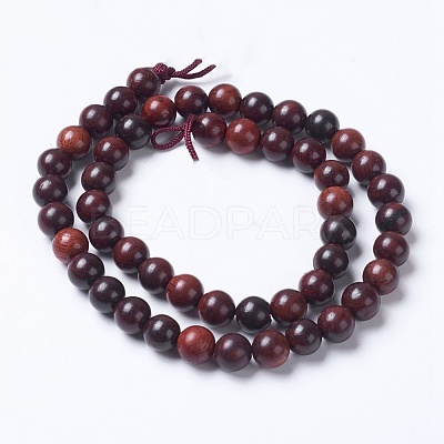 Natural Burmese Wood Beads Strands X-WOOD-J001-03-10mm-1