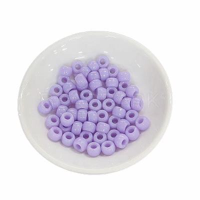 Opaque Acrylic European Large Hole Beads PL338-71-1