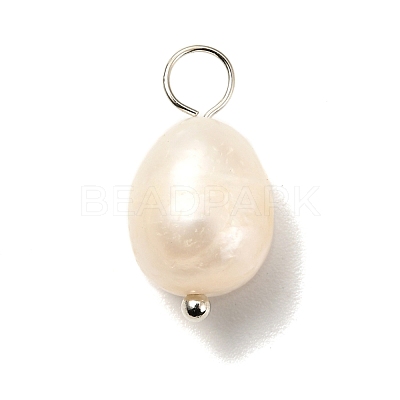 Natural Cultured Freshwater Pearl Pendants PALLOY-JF00942-03-1