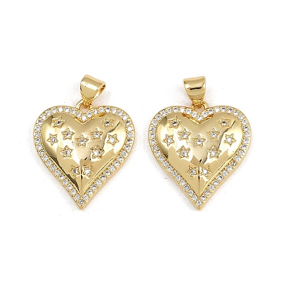 Brass Micro Pave Cubic Zirconia Pendants ZIRC-I367-07G-06-1