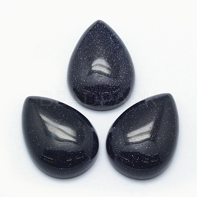 Synthetic Blue Goldstone Cabochons X-G-E491-B-01-1