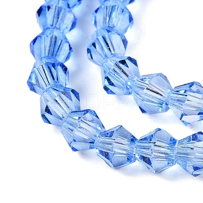 Gradient Color Baking Paint Glass Bead Strands DGLA-A039-T4mm-A020-1